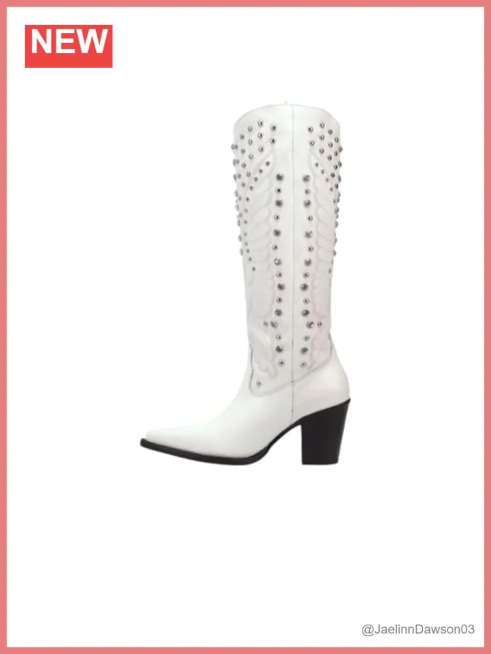 Dingo Diamonds Forever Leather Over the Knee Boots Snip Toe Block Heel